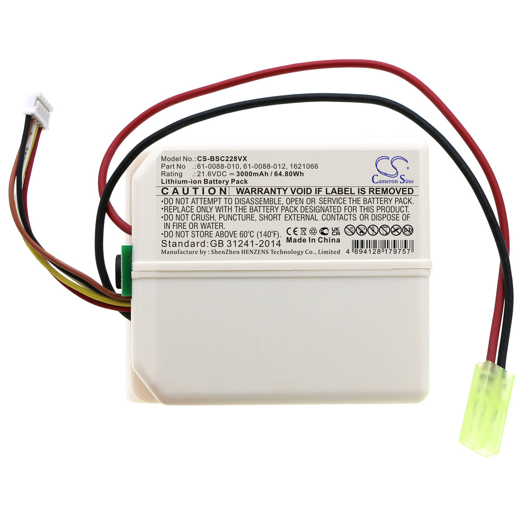 3000mAh 1621066 61-0088-026 1618212 1620773 61-0088-010 Vacuum Battery for Bissell  ICONpet Cordless 2288