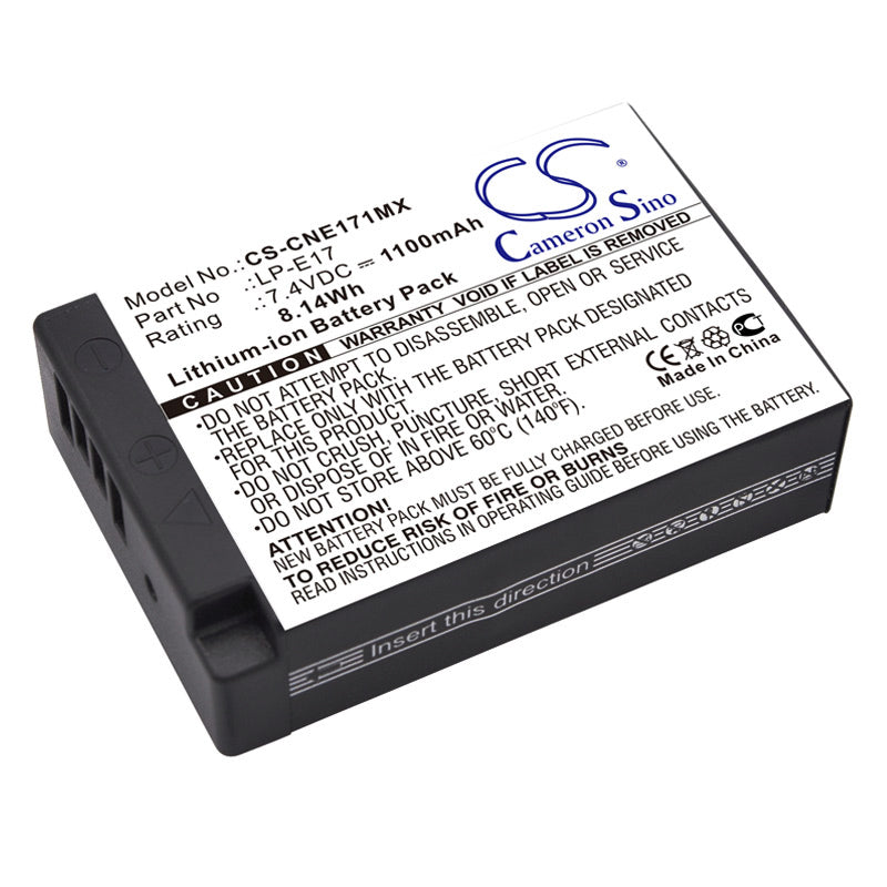 LP-E17 Camera Battery, 7.4V 1100mAh Li-ion, for Canon lp-e17 Camera Battery Pack lpe17 Rebel t6i Batteries Compatible with Canon EOS lp e17 Rebel T6i T6s, 800D, M5, M6