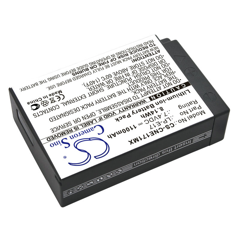 LP-E17 Camera Battery, 7.4V 1100mAh Li-ion, for Canon lp-e17 Camera Battery Pack lpe17 Rebel t6i Batteries Compatible with Canon EOS lp e17 Rebel T6i T6s, 800D, M5, M6