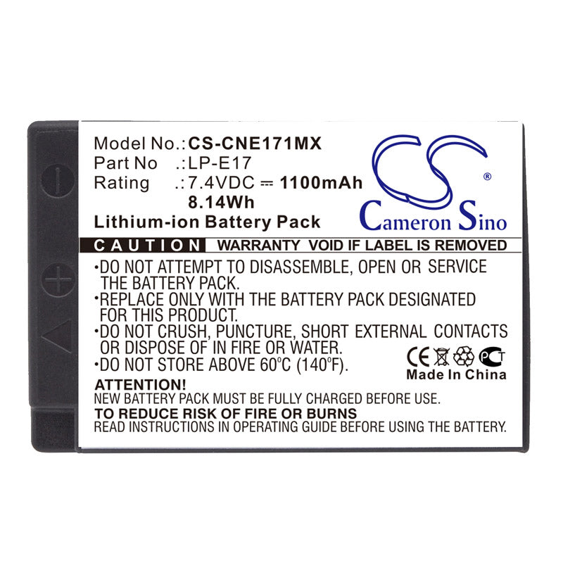 LP-E17 Camera Battery, 7.4V 1100mAh Li-ion, for Canon lp-e17 Camera Battery Pack lpe17 Rebel t6i Batteries Compatible with Canon EOS lp e17 Rebel T6i T6s, 800D, M5, M6
