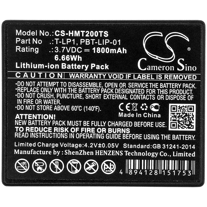 1800mAh Battery for HME  Tempest 2.4GHz beltstation Tempest Wireless Beltpacks Tempest Wireless Beltpacks PLIANT Tempest 2.4GHz beltstation TMP-R224