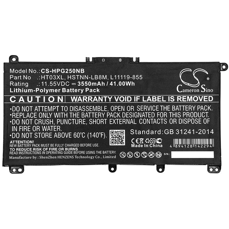 HT03XL L11119-855 Laptop Battery for HP Pavilion 14-CE 14-CF 14-DF 15-CS 15-DA 15-DB 15-DW 17-by 17-CA Series 15-CS0053CL 15-DW0033NR 15-DA0014DX L11421-542 L11421-2C2 HSTNN-UB7J HSTNN-DB8R HT03041XL