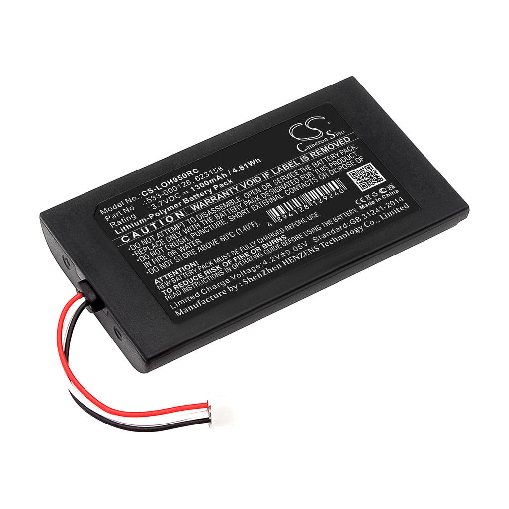 1300mAh 533-000128 623158 Battery for Logitech  Harmony 950 915-000260 Elite 915-000257