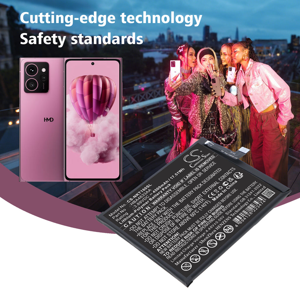 4500mAh HBA4633AA HQ71101001DT2 Cell phone Battery for HMD Skyline Business TA-1600 TA-1688