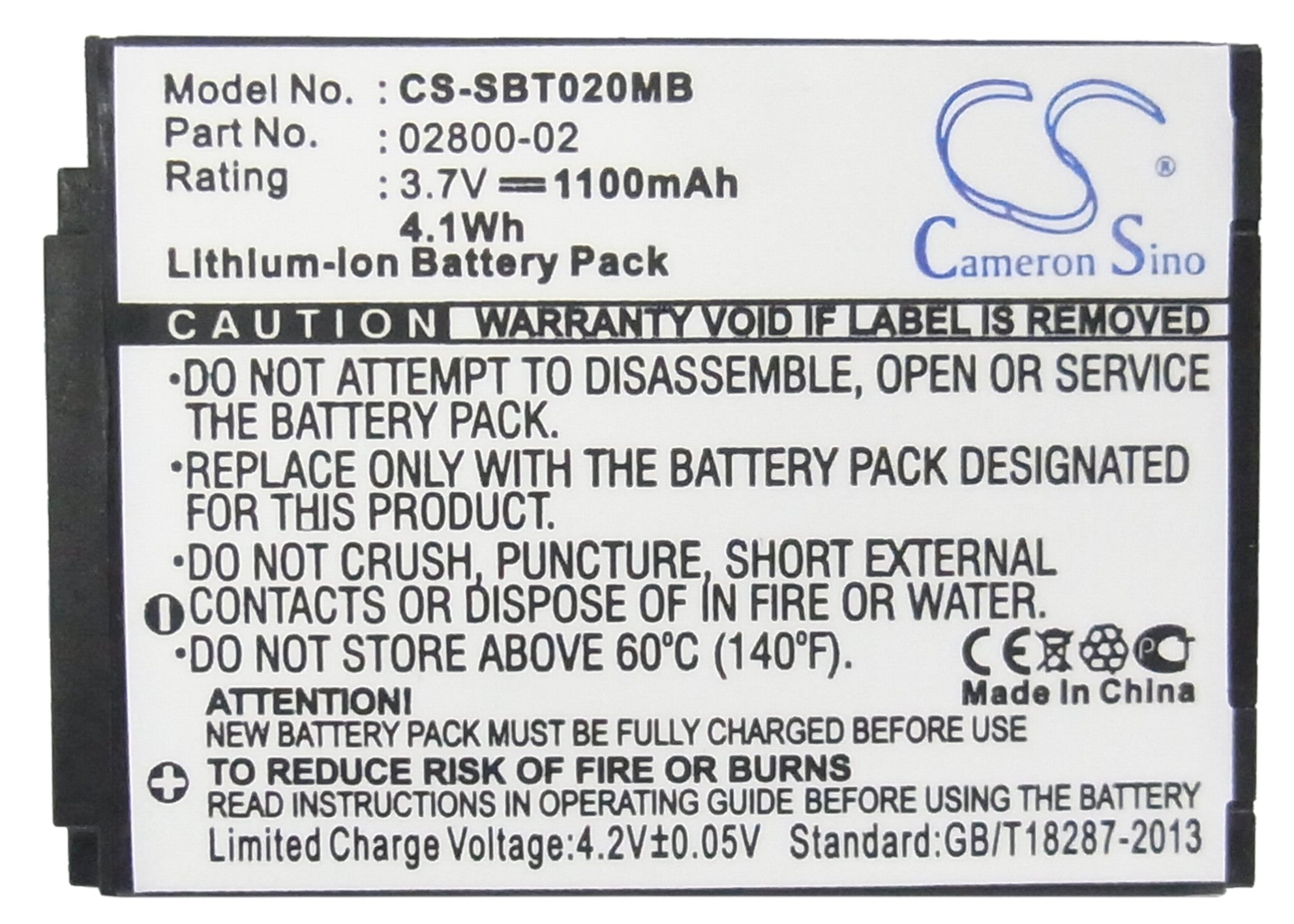 1100mAh 02800-02 JNS150-BB42704544 Battery for Luvion  88 Essential Essential Easy Plus Platinum 3 Supreme Connect Prestige Touch 2