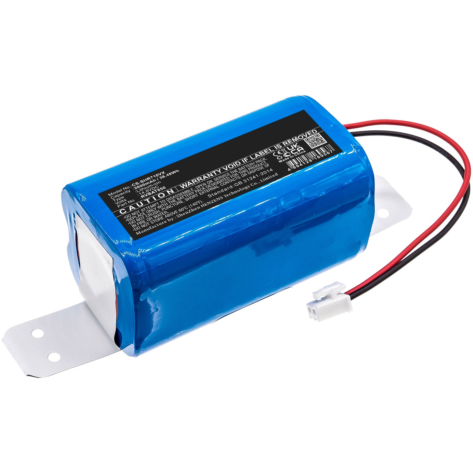 2600mAh RVBAT850 RVBAT850A RVBAT85003 RVBAT85002 XBATRV2500 Battery for Shark  ION Robot Vacuum R71 R72 R75 R76 R85 R87