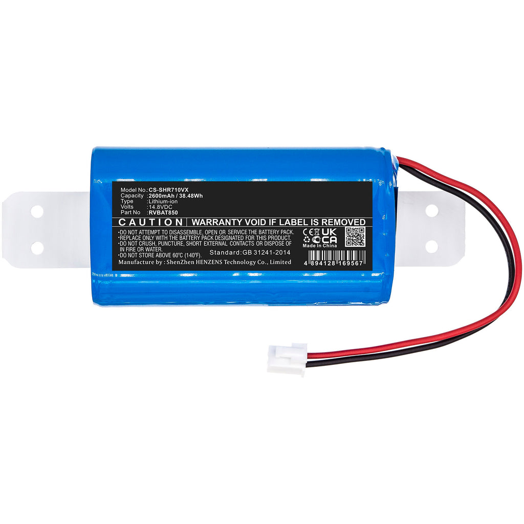 2600mAh RVBAT850 RVBAT850A RVBAT85003 RVBAT85002 XBATRV2500 Battery for Shark  ION Robot Vacuum R71 R72 R75 R76 R85 R87